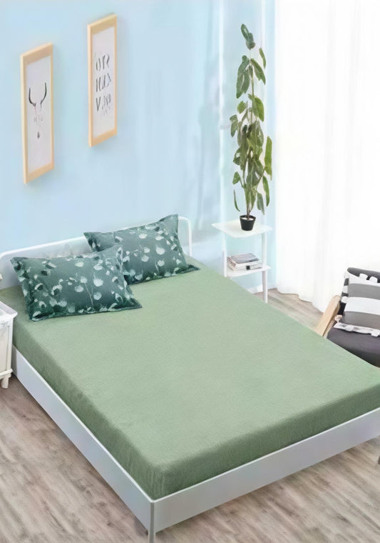Lenjerie de Pat Dublu din Finet,cu Elastic, 6 Piese cu 4 Fețe de Pernă – Cod: F351