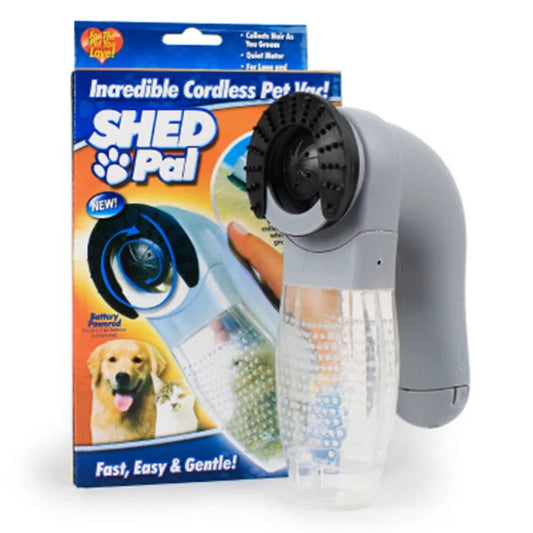 🐾 Perie Electrică cu Vacuum Shed Pal + CADOU Rolă Scame Reutilizabilă – Scapă de Părul de Animale DEFINITIV!
