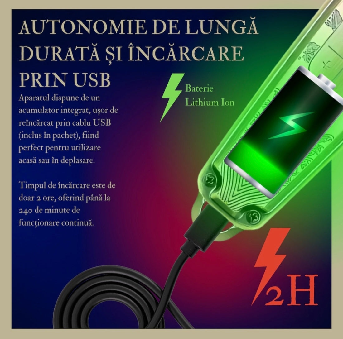 Masina de tuns profesionala VGR V-901 pentru par si barba, Display LED, 4 Trepte de Viteza 5500-7000 RPM, Baterie Li-Ion 1600 mAh, Incarcare USB, 4 Piepteni 1/3/5/7 mm, Lama din Otel, Auriu