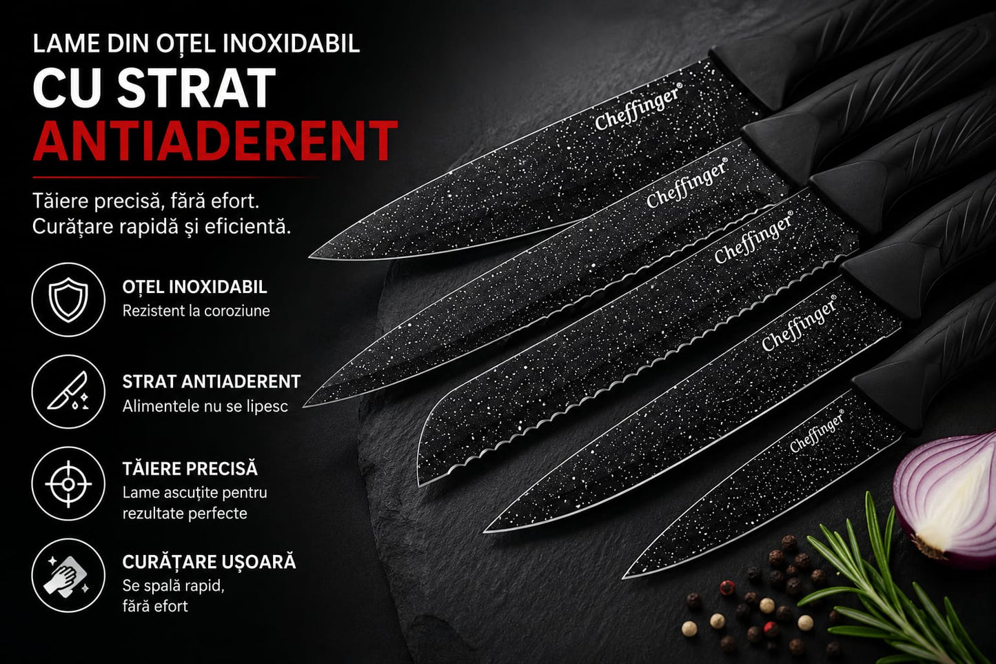 1 + 1 Set cutite 6 piese Calitate Superiora