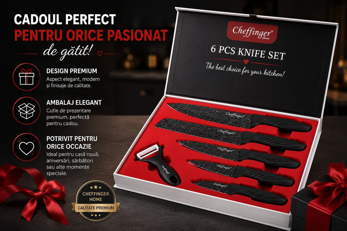 1 + 1 Set cutite 6 piese Calitate Superiora