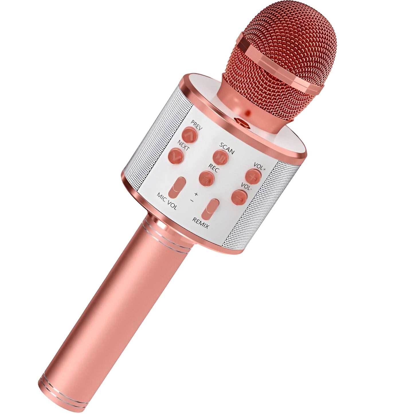 Microfon Karaoke, Bluetooth, Efecte Sonore, LED, Rose