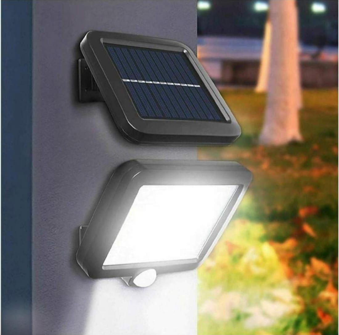 1+1 Lampa solara, LED, telecomanda, senzor de miscare si lumina, 260 LM, rezistenta la apa