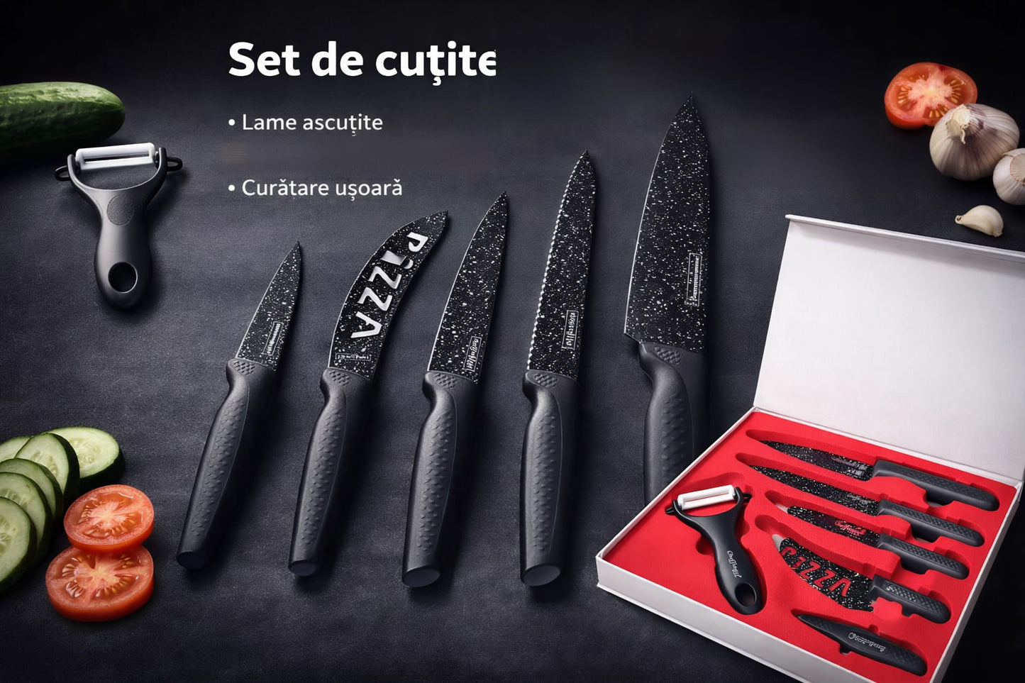 1 + 1 Set cutite 6 piese Calitate Superiora