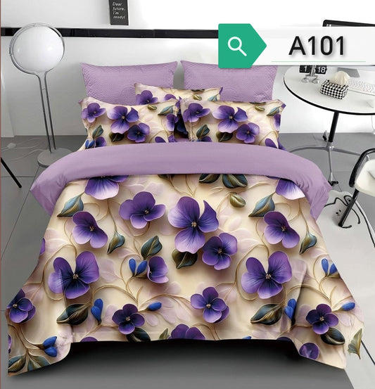 Lenjerie de pat dublu,FINET, 5D, cearceaf cu elastic 180X200cm