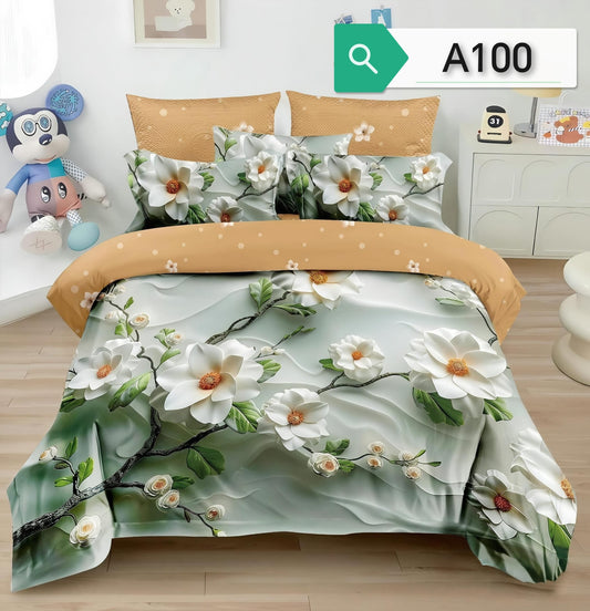 Lenjerie de pat dublu,FINET, 5D, cearceaf cu elastic 180X200cm