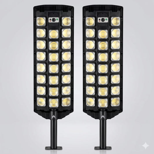 PACHET 2 x Lampă Solară GIGANT 1000W – Total 1196 LED-uri! 🔥