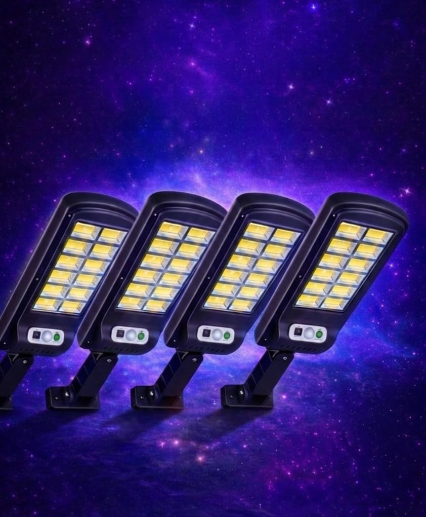 PACHET 4X LAMPI SOLARE 300W cu Senzor de Miscare si Telecomanda
