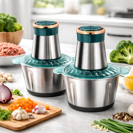 PACHET 1+1 GRATUIT: Set 2 Tocătoare Electrice Profesionale 3L- Ofertă Limitată